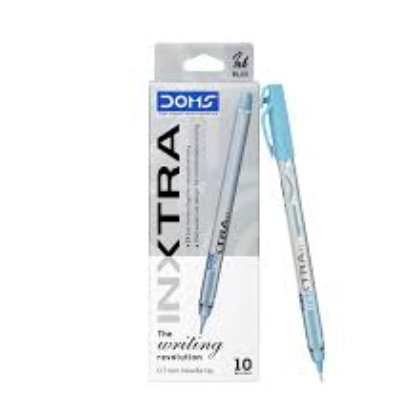 Doms Inxtra Ball Pen 0.7 mm Tip Blue, Black, Red (Pack of 10)