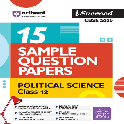 i-Succeed CBSE 2026— Political science Class 12 | 15 Sample Question Papers 
