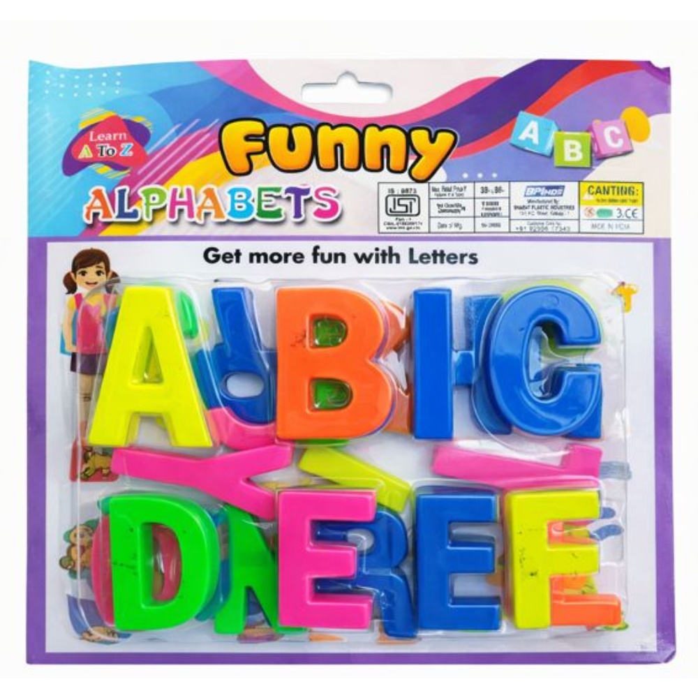 A to Z Learning Alphabet Letters - Medium  (Multicolor)