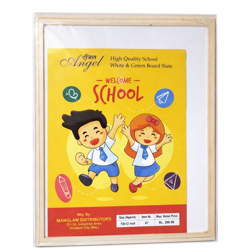 Angel High quality white and Green Board Slate | Free Chalk
